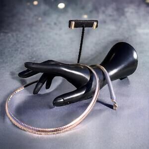 NEW Omega Necklace, Bracelet, & Earring Set in ION Plated Rose Gold SS